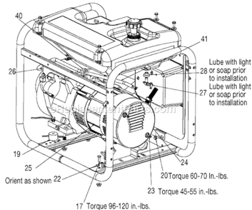 Page B Diagram and Parts List for H451CS-W Type 3 Porter Cable Generator